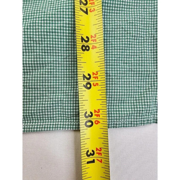 J. Crew Slim Size XL Green White Miniature Check Long Sleeve Button Down Cotton - Picture 9 of 11